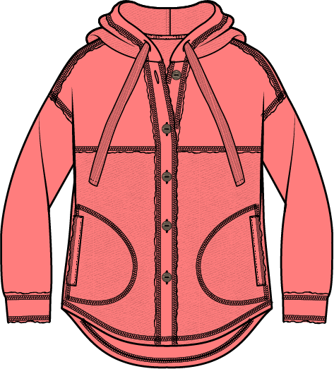 Modal Spandex Terry Refresh Hoodie - 26835