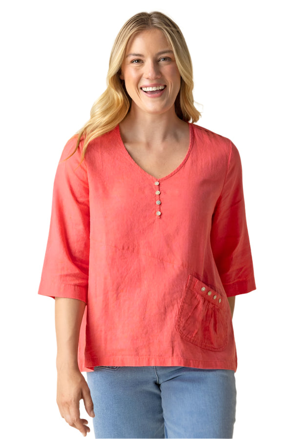 Summer Breeze Vista Pullover in Papaya - 41507-PPY -Size XL Only!