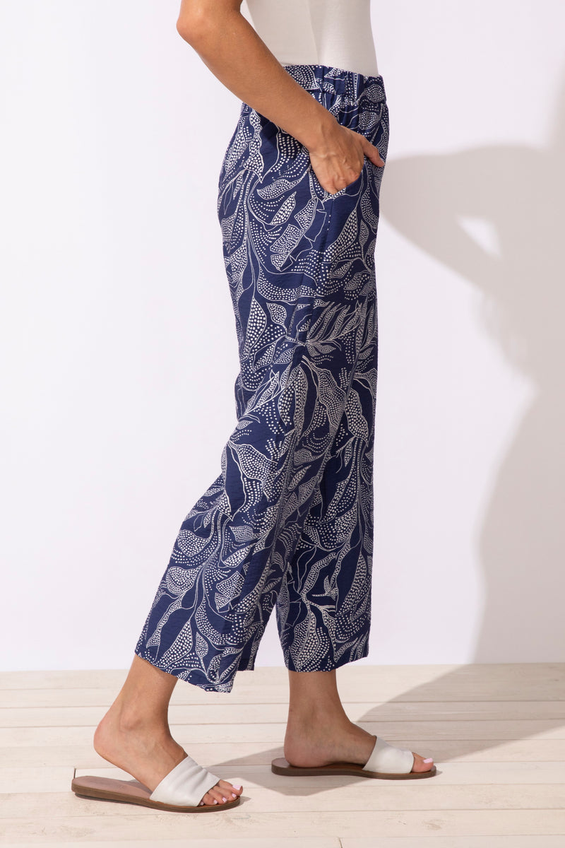 Rayon Leaves Resort Flood Pant - 65642