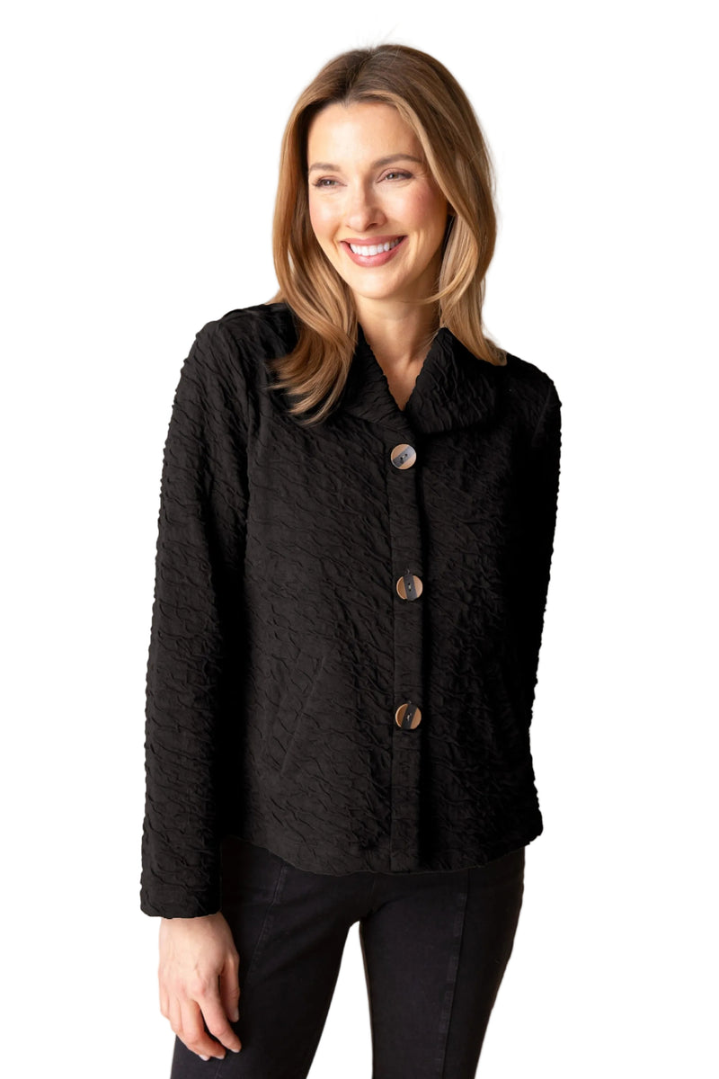 Crinkled Dbl Face Crosstown Jacket - 48110