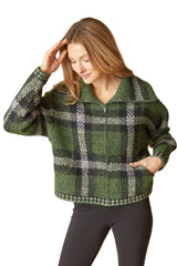 Double Faced Quilts Plaid About You Zip Jacket - 87521