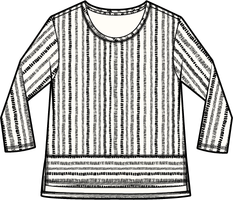 Canyon Stripe Easy Tee - 12244