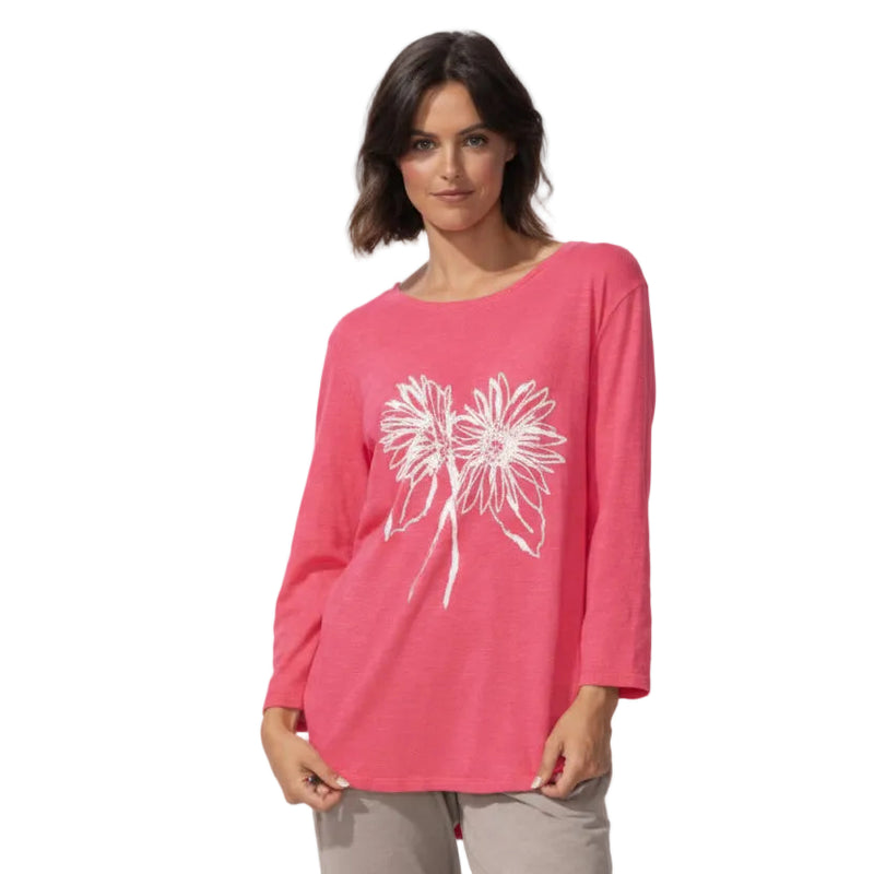 Destination Floral High Low Tee - 52704