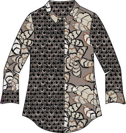 Habitat "Rustling Leaves" Shaped Shirt - 41623