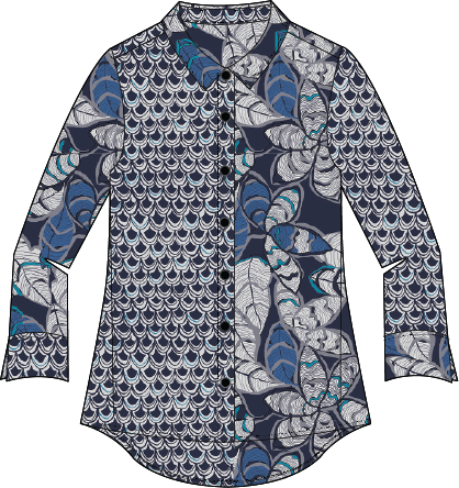 Habitat "Rustling Leaves" Shaped Shirt - 41623