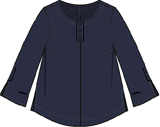 Solid Cafe Top - 21332 - Size M