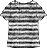 Pasadena Knit Striped Cotton Tee - 21539