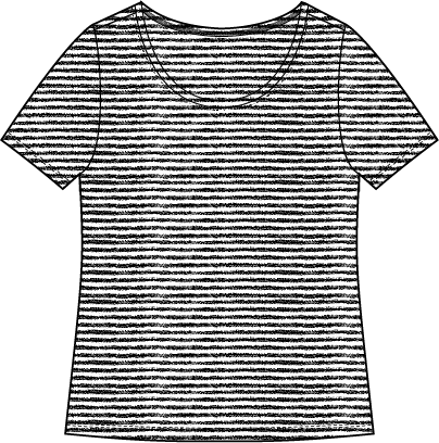 Pasadena Knit Striped Cotton Tee - 21539