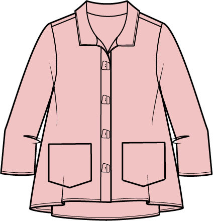 Sweater Together Pleat Back Jacket - 81258