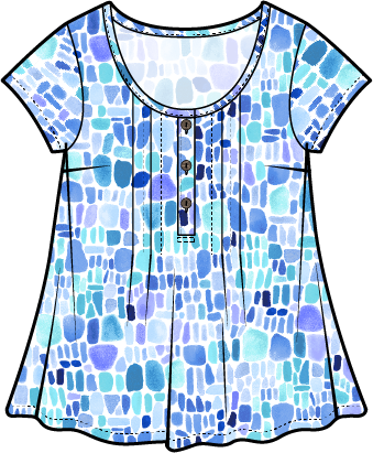 Regatta Rayon Seaglass Pleated Pullover - 35730