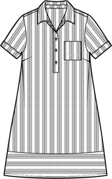 Seaport Stripe Shirt Dress - 82370