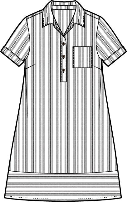 Seaport Stripe Shirt Dress - 82370