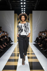 Abstract Digital-Inspired Print Top - C1073T