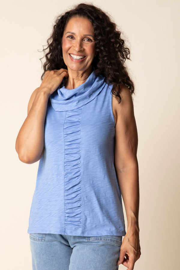 The Ruched Sleeveless Tunic - 27552