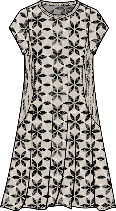 Crinkle Crepe Floral Mix Astrid Dress - 21684