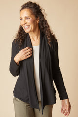 Core Travel Stretch Knit Waterfall Cardigan - 55931
