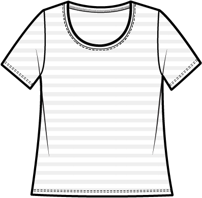 Shadow Stripe Short Sleeve Top - 30013