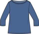 Everyday Rib Boatneck Tee - 16410