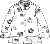 Habitat Linen Floral Flounce Shirt - 46522