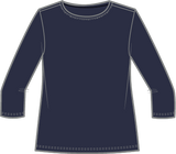 Cozy Rib Solid Crew Neck Tee - 16511