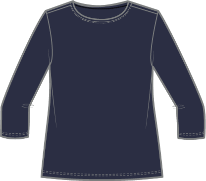 Cozy Rib Solid Crew Neck Tee - 16511