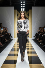 Abstract Digital-Inspired Print Top - C1073T