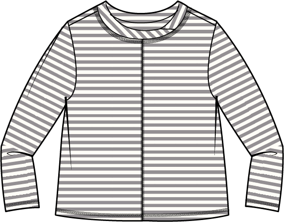 Verona Stripe Layover Tee - 23546