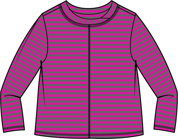 Verona Stripe Layover Tee - 23546