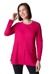 Ripple Effect Ribbed Seamed Pocket Tunic - 16011