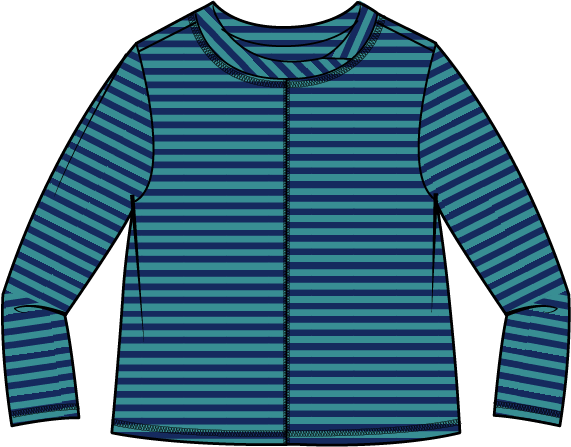 Verona Stripe Layover Tee - 23546