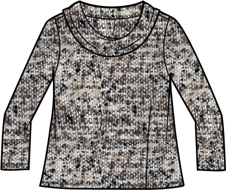 Soft Speckled Cowl Top - 11510