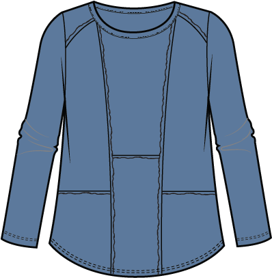 Cotton Pebble Shirttail Tunic- 27553
