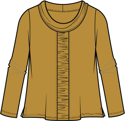 Ruched Panel Cowl - 27550