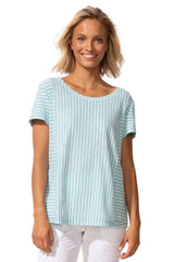 San Barb Stripe Seamed Tee - 23543