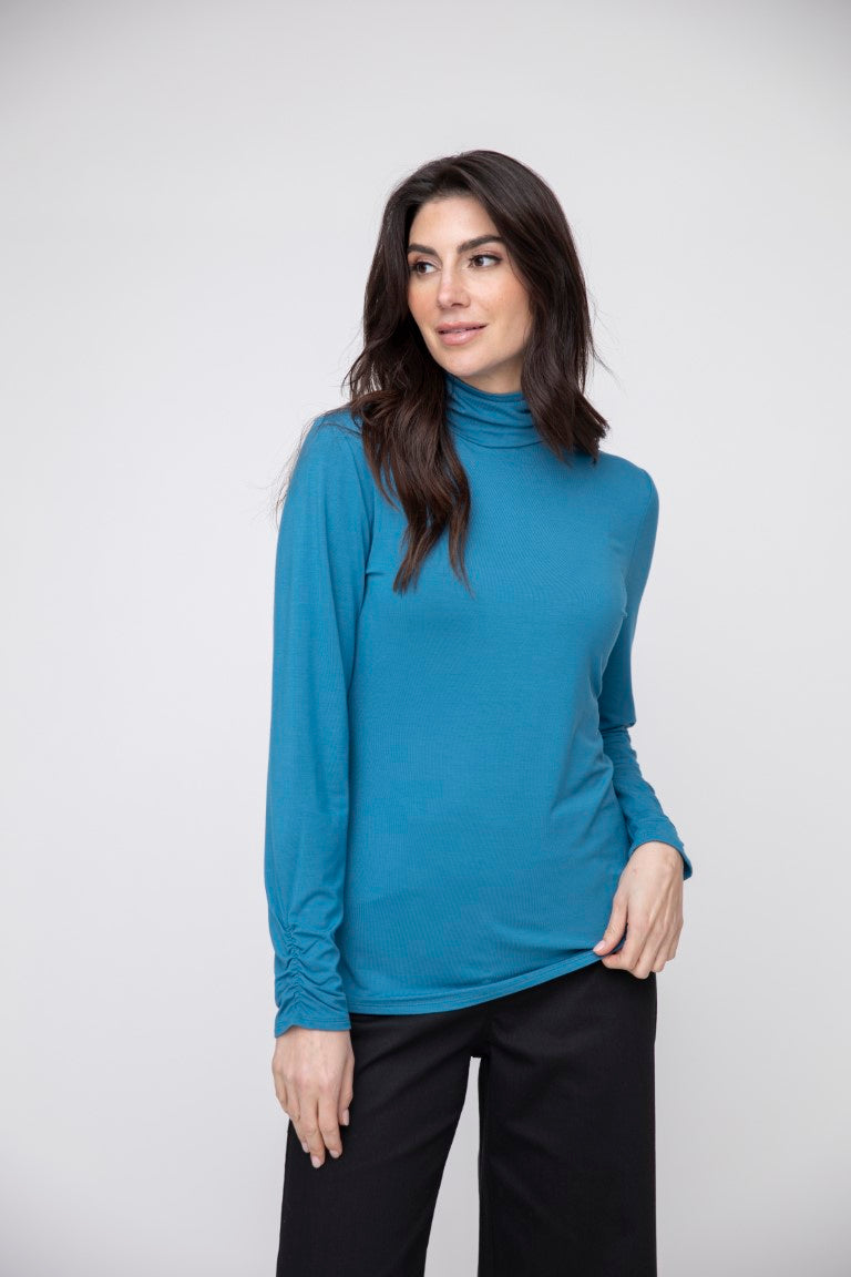 Liv by Habitat Foundation Knits Ruched Turtleneck - 140812