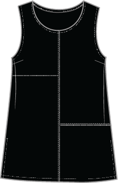 Pieced Tank in Black - 27501-BLK