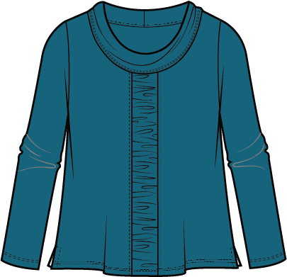 Ruched Panel Cowl - 27550