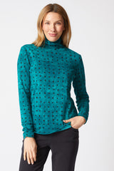 Tie Dye Ruched Turtleneck - 16812