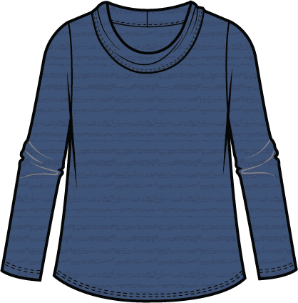 Lustre Lines Cowl Top - 23329