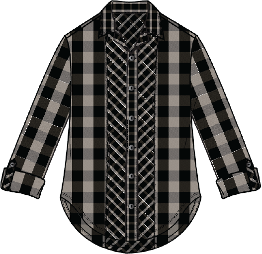 Plaidemonium Boyfriend Tunic - 40334