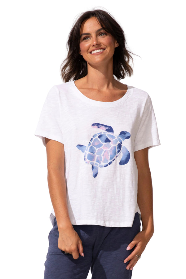 Destination Turtle High-Low Short Sleeve Tee - 52303