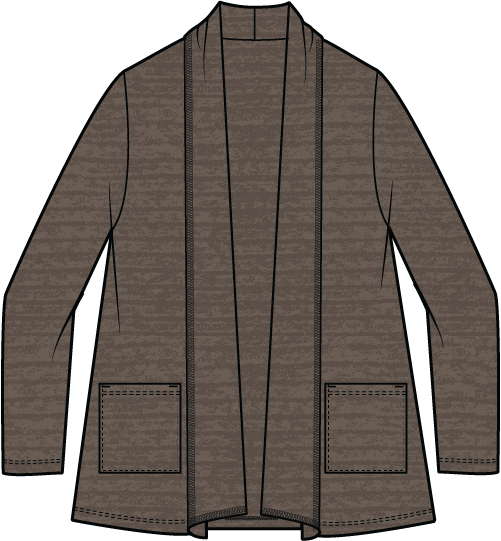 Pleated Fleece Shawl Collar Jacket - 52351