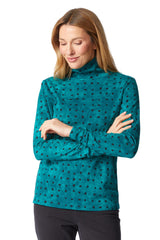 Tie Dye Ruched Turtleneck - 16812