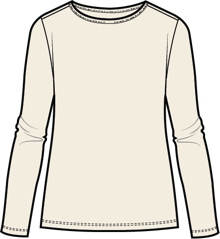Layering Crew Neck Tee - 320362