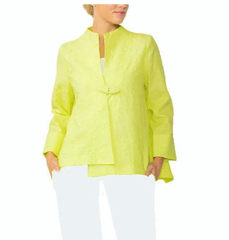 Textured Asymmetric Jacket in Neon - 6439J-NN