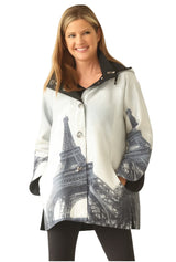 Oopéra Gallery Collection Eiffel Tower Raincoat - J2439RW-1