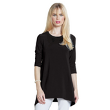 Clara Sunwoo Tunic W/ Back Tie in Black - TU21-BLK - Size XS Only!