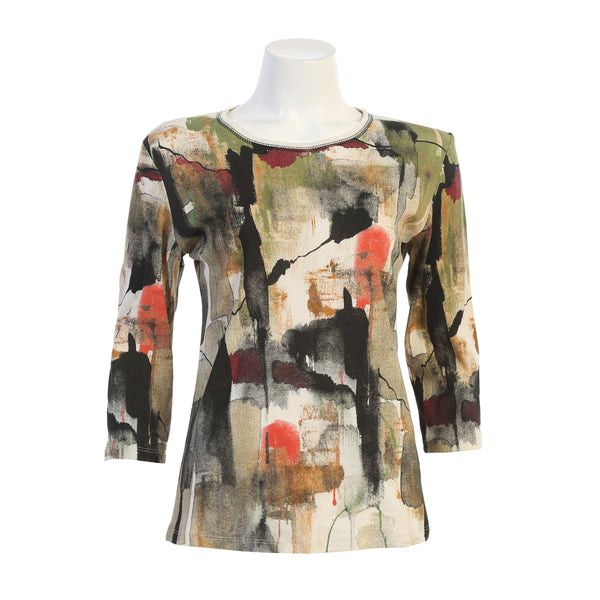 Jess & Jane "Natura" Top in Multi - 14-1431NAT - Size L