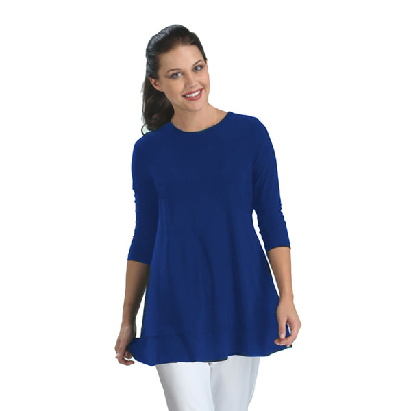 IC Collection Stretch Knit Basic Tunic in Royal Blue - 1484-BLU