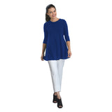 Stretch Knit Basic Tunic in Royal Blue - 1484-BLU